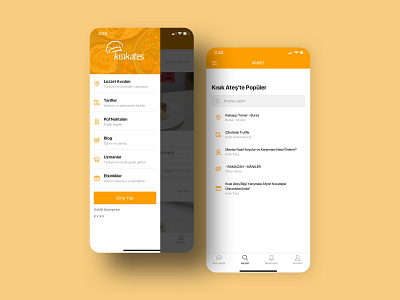 KisikAtes | Hamburger Menu and Search Design app application category design design app hamburger hamburger menu interface menu mobile navigation product screen search ui ux