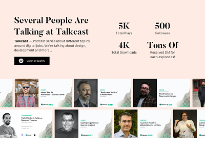 Several People Are Talking at Talkcast design interface podcast talkcast ui