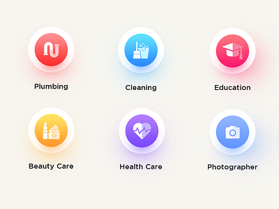 Icon design app beauty cleaning cleaning service design education flat icon gredient healthcare icon icon app illustration logo photographer plumbing service ui uiux ux vector