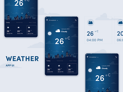 Weather app app app design illustration ui weather