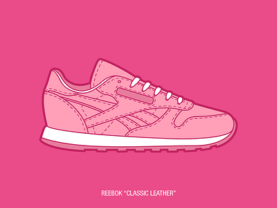 Sneakers illustration collection #1 debut first shot illustration pink reebok sneakers