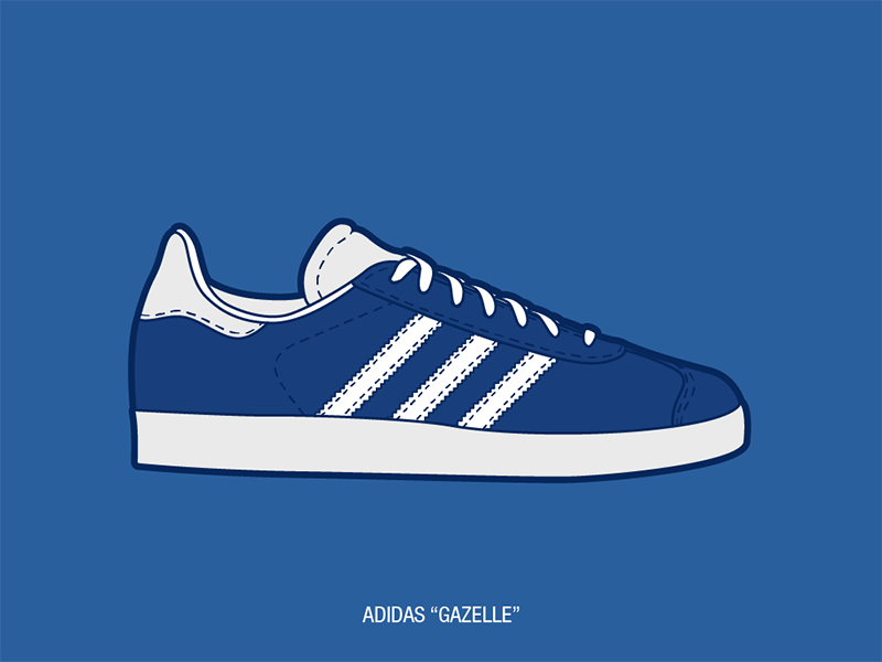 Sneakers illustration collection #5 adidas gazelle illustration sneakers