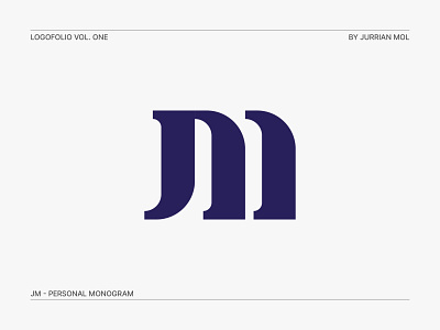JM monogram branding design graphic design logo mark monogram