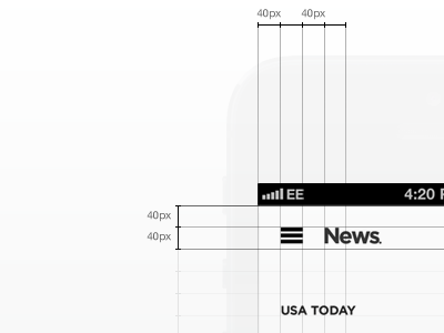 News.Sport.Weather. Grid app apple grid ios news news article ui ux wireframe