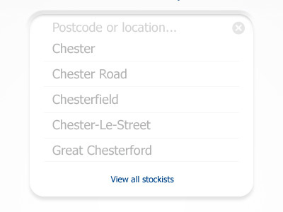 Stockist locator