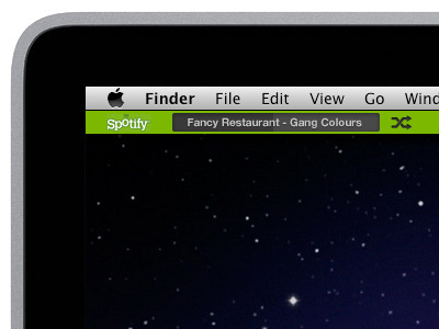 Spotify task bar app dark gui mac os osx spotify ui