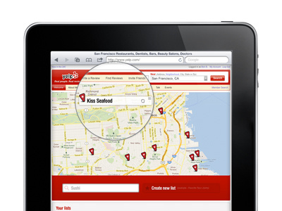 Zoom Map app detail drag drag and drop form ipad magnify map red search ui ux yelp zoom