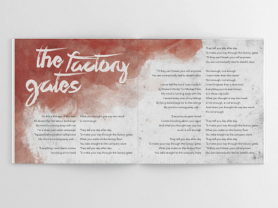 The Factory Gates album design editorial factory gates lettering music photography redesign