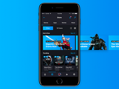 Steam App Redesign [Mobile] app application battle games gaming mobile origin shop steam steampowered store ui