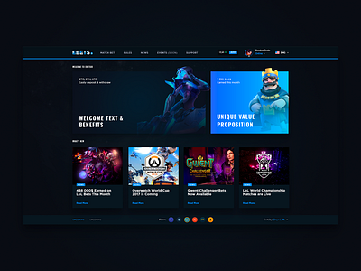 Old Gaming-Related Project bets black counter strike dark dota esports games gaming ladder ui ux