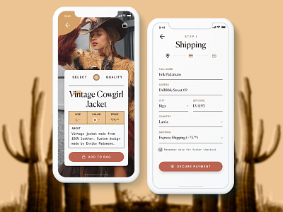 Cactus & Fashion - Concept Design android app beige clothes concept design ecommerce fashion ios minimal mobile shop store type typography ui ux white