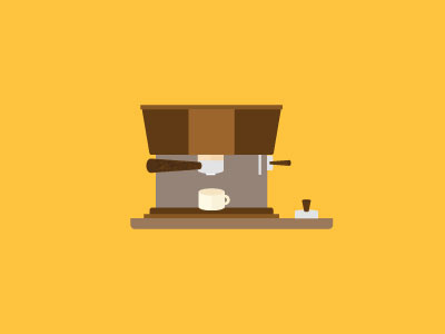 Human Fuel coffee design espresso flat machine minimal vector