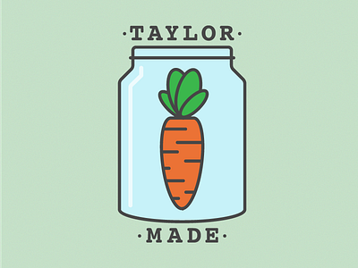Logo for Taylor Made Prepared Meals carrot food jar made mason taylor