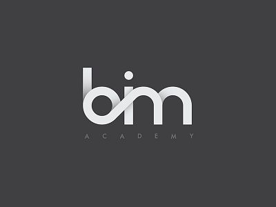 bim logo flat graphic design logo