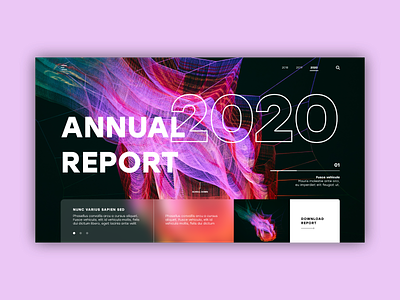 anuual report ui concept design digital editorial flat gradient graphic design purple ui ux web