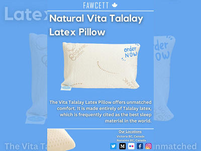 Natural Vita Talalay Latex Pillow – Fawcett Mattress beddingcomforters