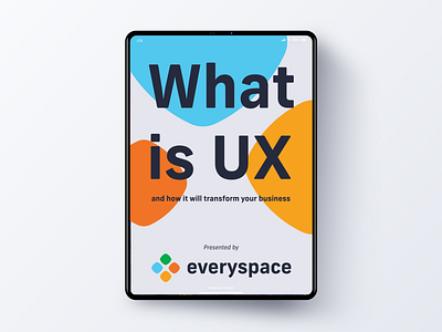 Ebook: What is UX blue book cover design creative design ebook green illustration modern orange primary colors ux uxdesign uxui vector yellow