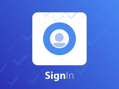 Sign In :: Logo app blue clean gradient header illustrator logo modern person plugin sketch wordpress