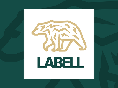 Labell Brand bear brand clean gold illustration logo monoline outdoor