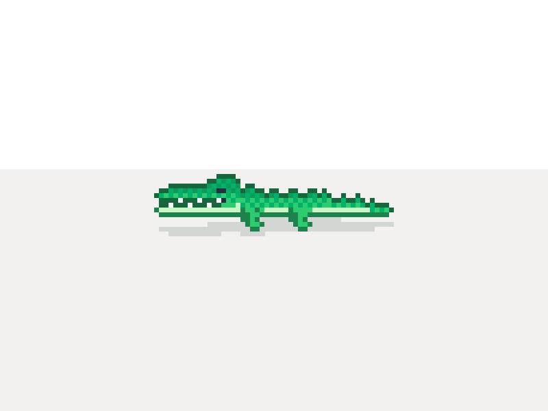 Crocodile animal crocodile green pixel pixel art