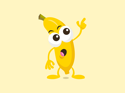Funny banana mascot banana fruit mascot yellow