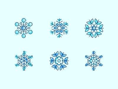 Snowflakes icons