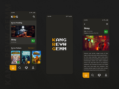 KANG REVW GEMM - Video Game Review-Aggregator Application aggregator app branding dark design game pixel review ui ux video game