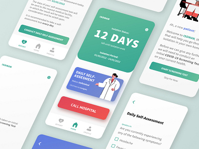 ISOMAN - Quarantine Monitoring Application app branding covid design health hospital mobile quarantine ui ux