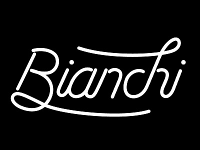 Bianchi Custom Lettering bianchi bicycles lettering type typography