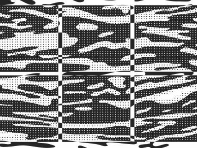 Glitch Wave black and white glitch patterning