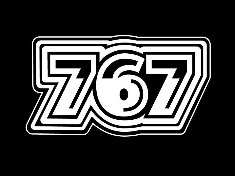 767 lettering typography black and white type