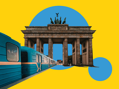 Kyiv Metro train to Berlin berlin collage collage art kyiv tube underground