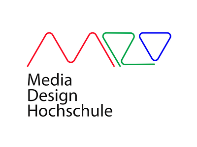 Mediadesign Hochschule Logo concept brand branding concept design germany grozny hochschule illustration institute logo media mediadesign mediadesign logo munich saint digital sketch typography