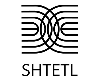 Shtetl Logo. Jewish settlements jewish lines logo shtetl