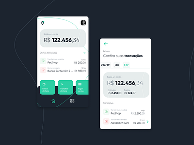 Finance mobile app design