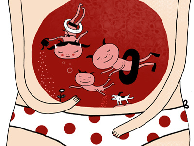 Menstruation cute illustration menstruation