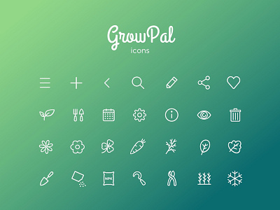 GrowPal icon set1 icon illustration sketch app