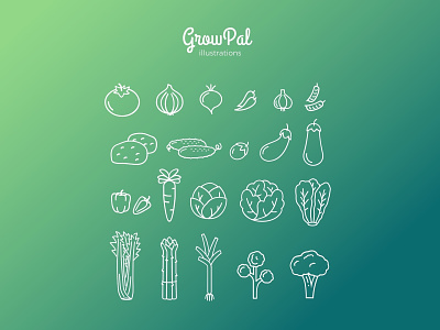 GrowPal icon set2 icon illustration sketch app