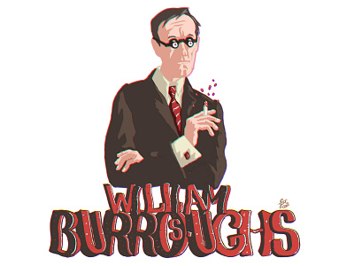 William S. Burroughs adobephotoshop beatniks burroughs design drawing graphic design illustration t shirt writer