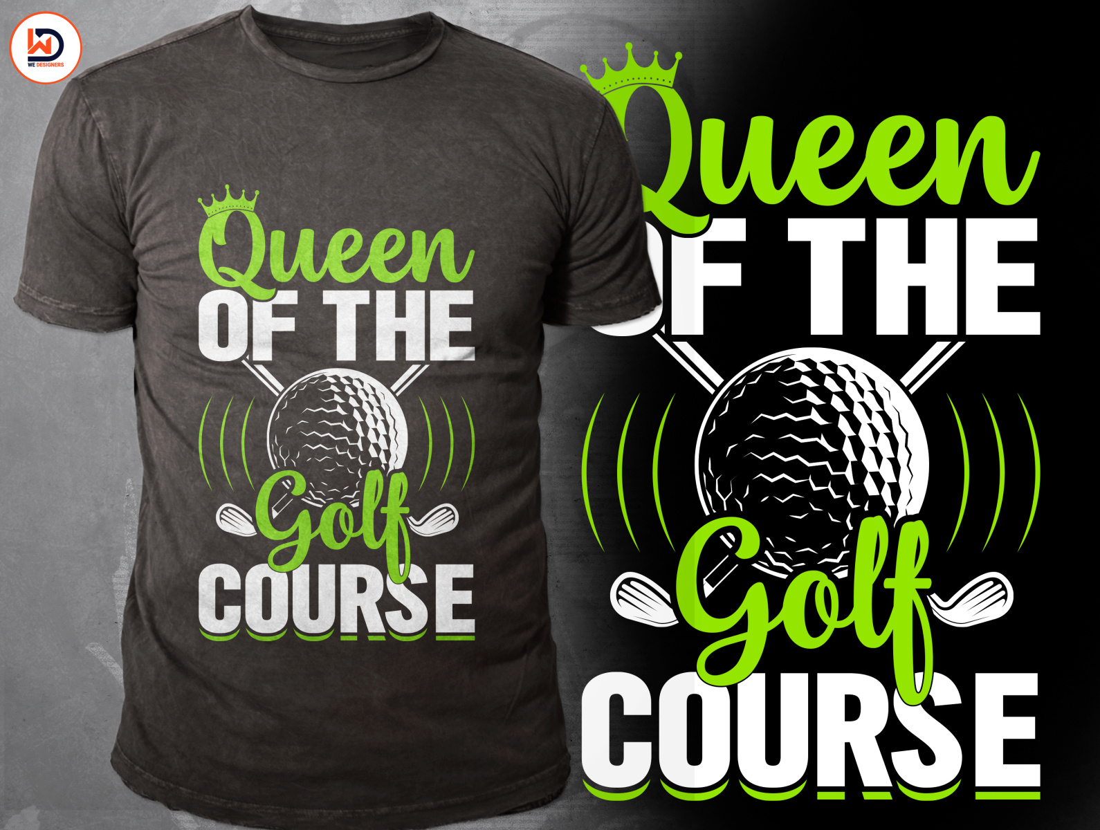 GOLF QUEEN TShirt Design by Regan Ahmed on Dribbble