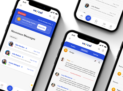 VoxCal - Communication App for Companies design graphic design sketch ui ux