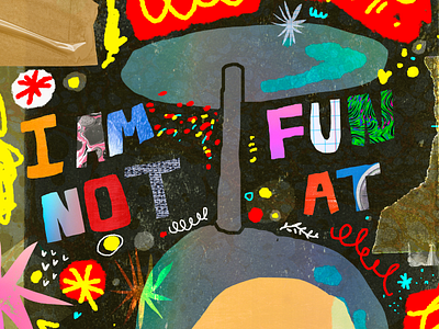 Not fun at parties collage colourful digital art digital collage digital illustration doddle art dog doodle doodle artist doodleart illustration illustration art