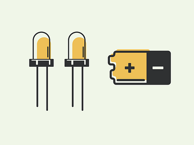 Led Battery Icons battery flat icons led offset outline