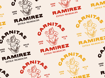 Carnitas Ramirez Logo branding carnitas cerdo design illustration logo mexico sticker tacos texas