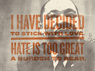 MLK ink letterpress martin luther king quote texture wood