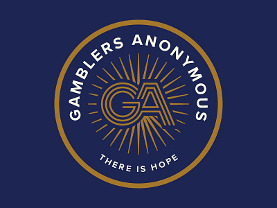 Gamblers Anonymous Logo aiga anonymous badge branding command x crest gamblers gold hope inline logo toke