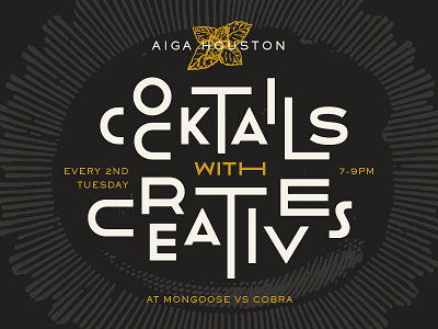 AIGA Houston Cocktails with Creatives cocktails creatives media mint mixer social
