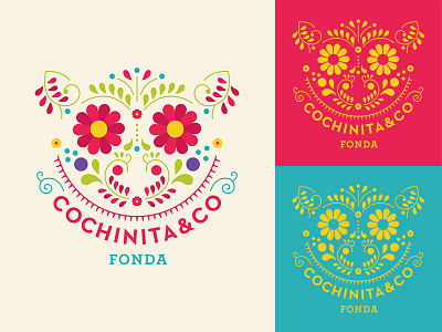 Cochinita & Co bordado cochinita fonda mexican mexico papel picado taco