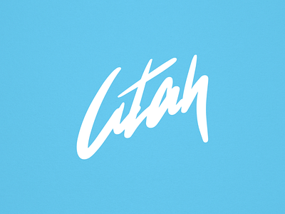 Utah Script apple pencil design typography utah vector