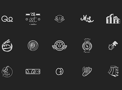 Logo collection (Monoline edition) adobe illustrator adobe photoshop artist branding design designer graphic design illustration lettering line art logo logo designer logo icon logo mark mark visual identity